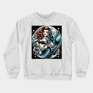 Mermaid girl Crewneck Sweatshirt